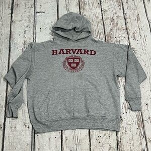 Vintage 1980s Harvard University Crimson NCAA College 80s Hoodie Sweatshirt